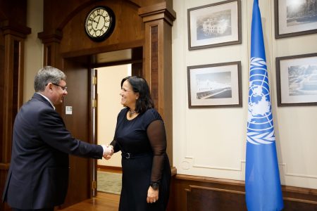 Subiectul protecției refugiaților ucraineni, discutat de Igor Grosu cu reprezentanta de țară a Oficiului Înaltului Comisar al ONU pentru Refugiați