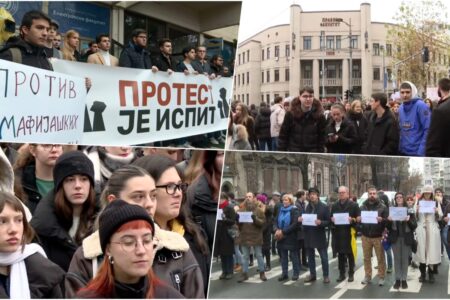 Serbia: Proteste ale studenților în fața Procuraturii