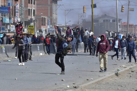 Proteste în capitala Boliviei, La Paz, împotriva crizei economice și în sprijinul lui Evo Morales